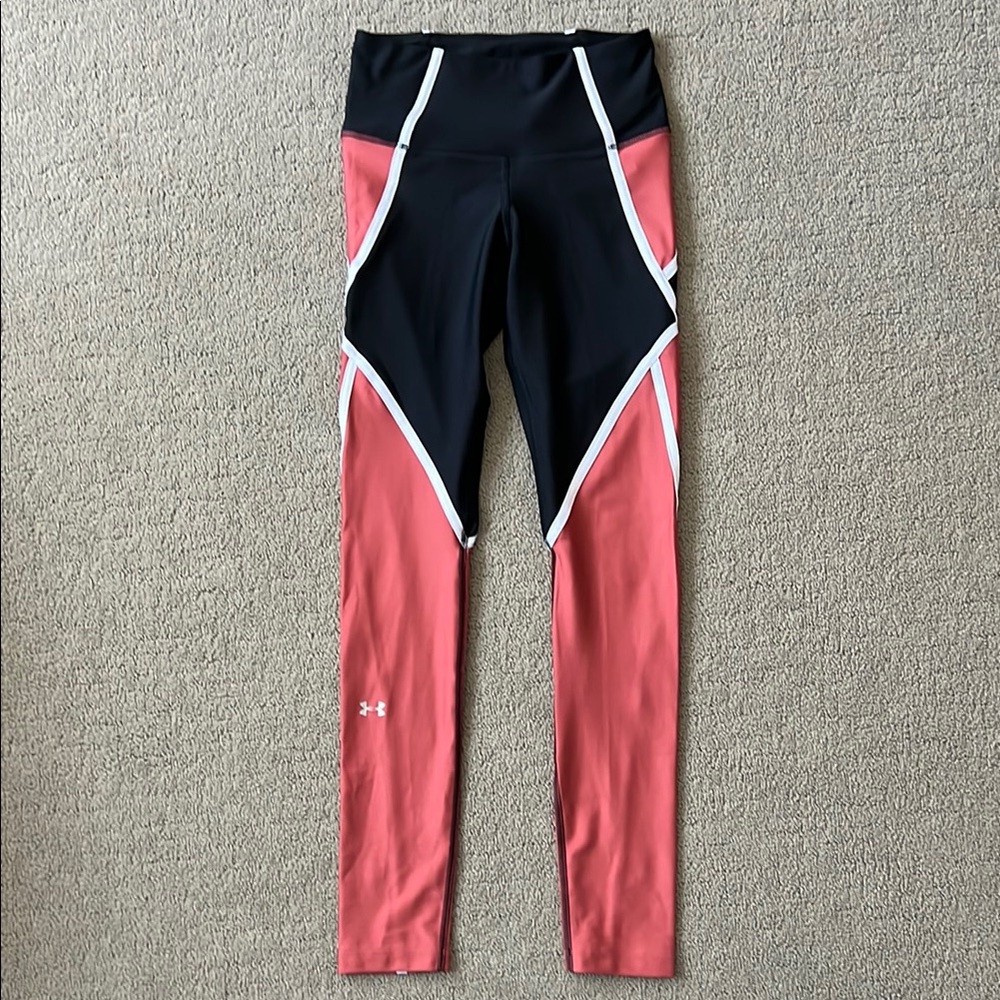 Under Armour Black and Coral Leggings
